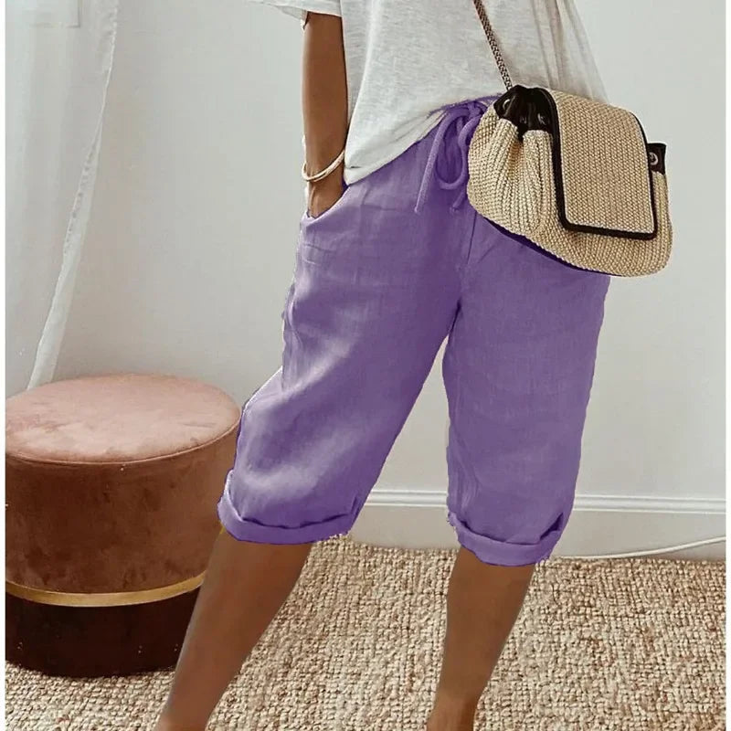Marie | Linen Full Shorts