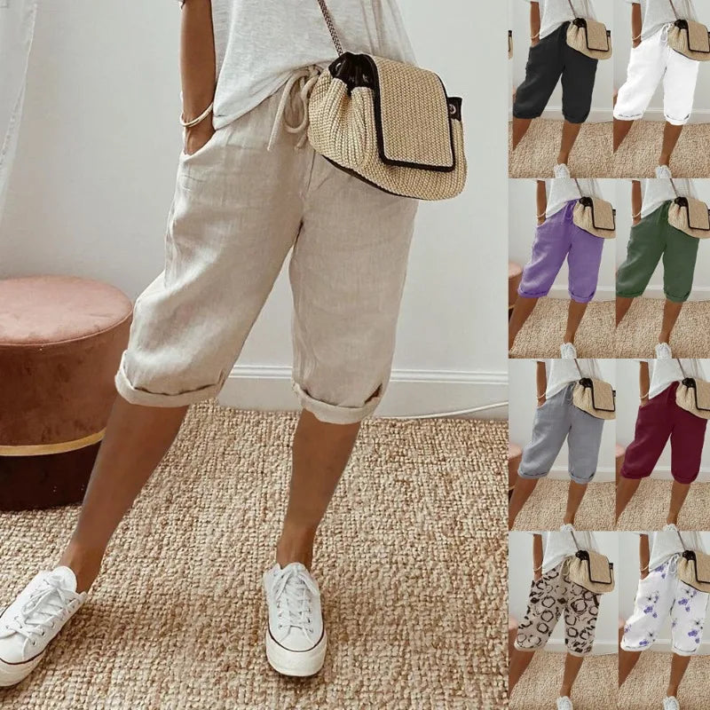 Marie | Linen Full Shorts