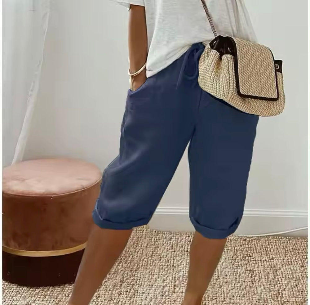 Marie | Linen Full Shorts