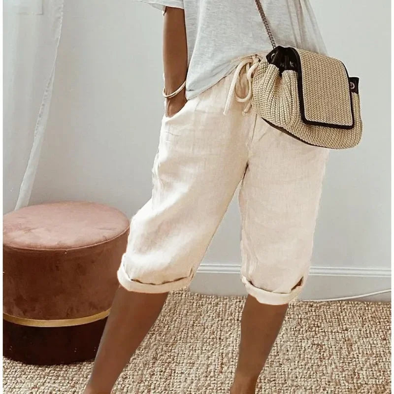 Marie | Linen Full Shorts