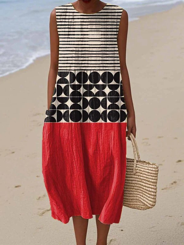 Jane Colorblock Midi Dress