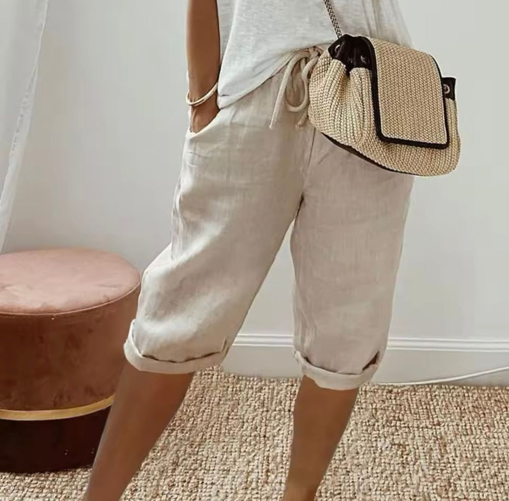 Marie | Linen Full Shorts