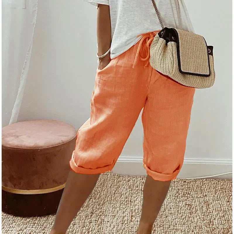 Marie | Linen Full Shorts